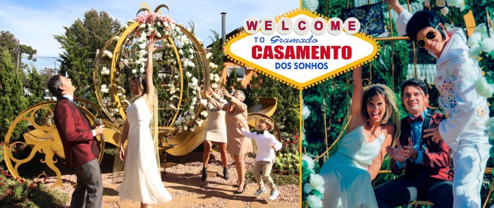 Casamento dos Sonhos Gramado: Foto de um casamento no local e com Elvis Presley.