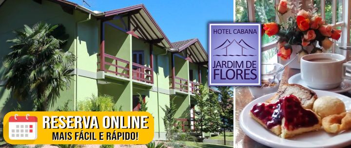 Diária para 2 Pessoas com Café da Manhã no Hotel Cabana Jardim de Flores